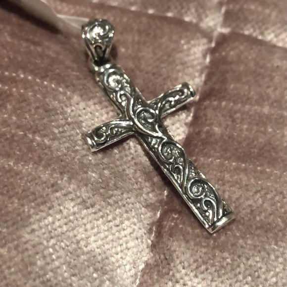 Antique Style Swirl Cross Sterling Silver - Picture 6 of 11